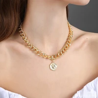 retro personality fashion trends portrait clavicle chain simple chain design hip hop layered necklace a special gift wholesale