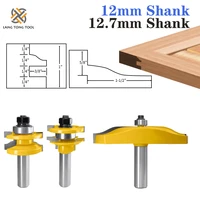3pcs milling cutter wood carving door panel cabinet tenon router bit set milling cutter for woodworking lt004
