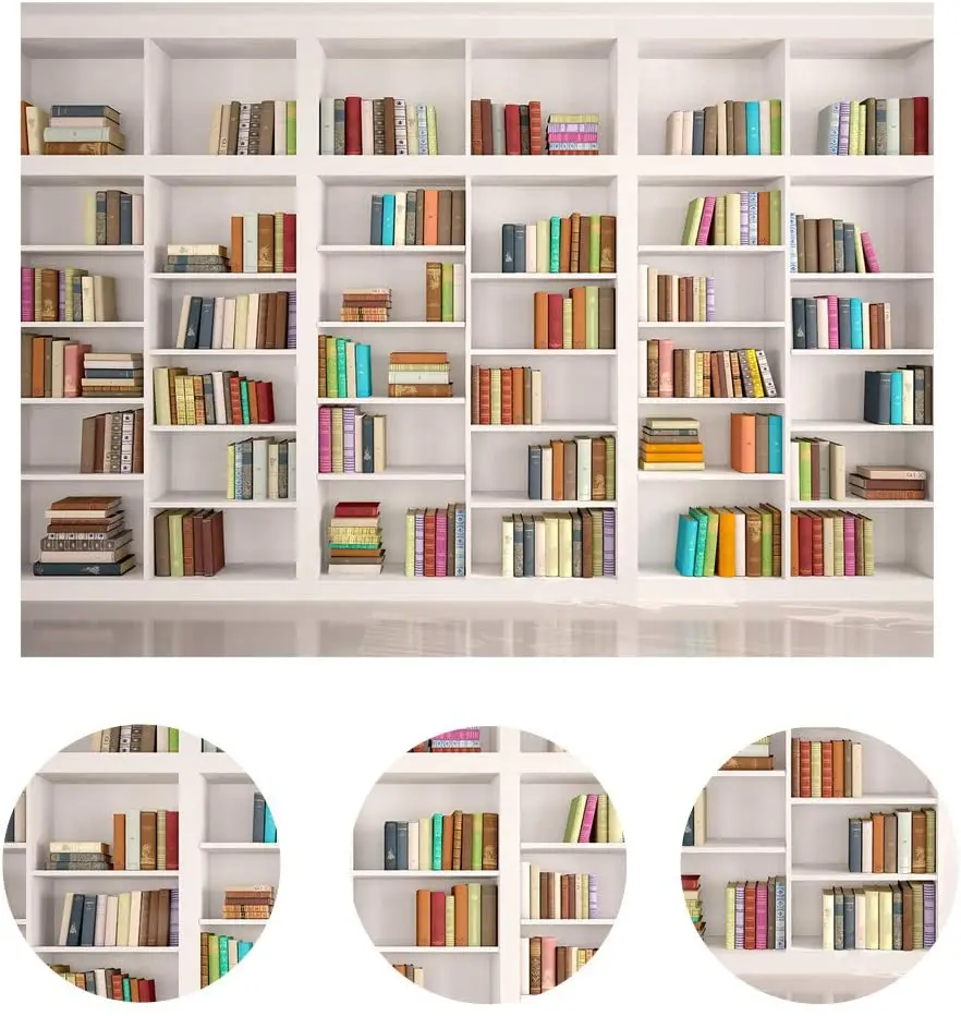 

Bookshelf background bookcase background library background office background suitable for video conferencing party background