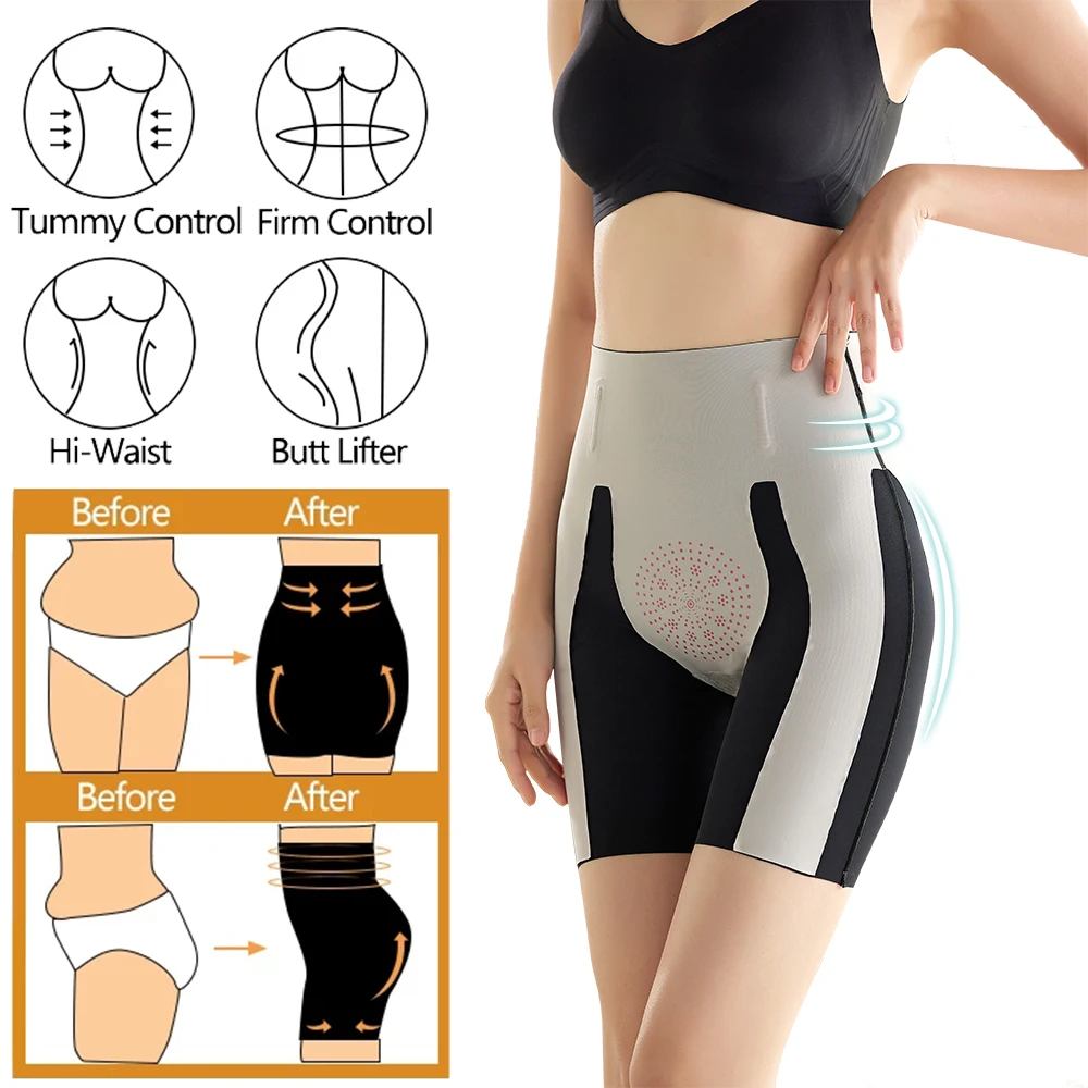 

SURE YOU LIKE Seamless Thin Section High Waist Women Shaping Underwear Hip Raise Waist Trainer Slimming Shapewear Shaper Pants