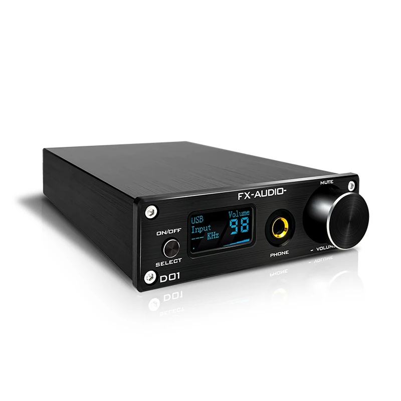 Усилитель для наушников FX Audio D01 DAC Bluetooth 5 0 ES9038Q2M 32 бит 768 кГц DSD512 XU208 усилитель 6 35 мм