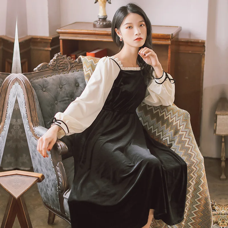 Женское платье с квадратным вырезом в стиле ампир новинка 2019|Женские платья| |