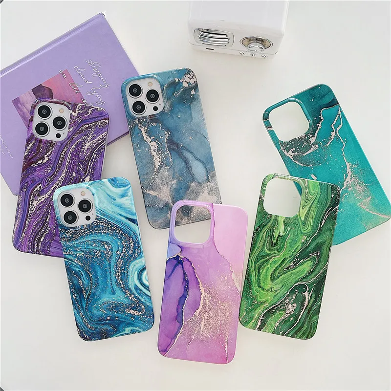 

For iPhone 13 Pro Max Case Luxury Marble Phone Case For iPhone 12 11 Pro Max Soft Back Cover