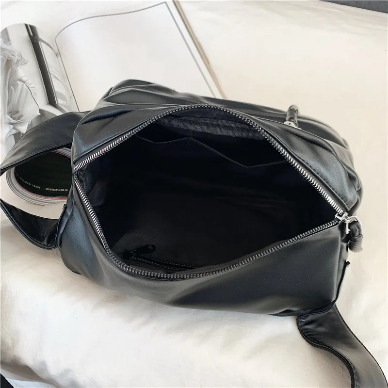 

Black Classic Square Bag for Women's Luxury PU Shoulder Bag Daily Lady High-quality Leather Crossbody Bags All-match Handbag Sac