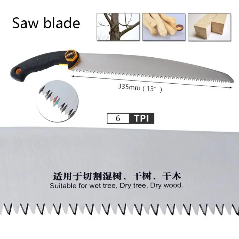 

3 in 1 Camping Garden Pruning Folding Hand Saw Woodworking Gardening Tool for Glass Wood Metal Plastic G8TB