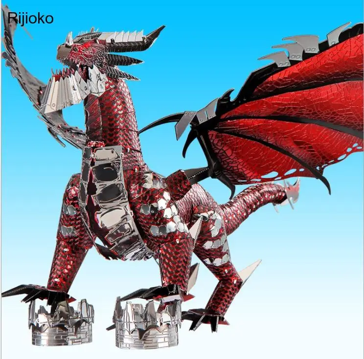 

Pinku 3D Metal Assembling Model Warcraft Black Dragon King Model Adult Children's Educational Jigsaw Toys