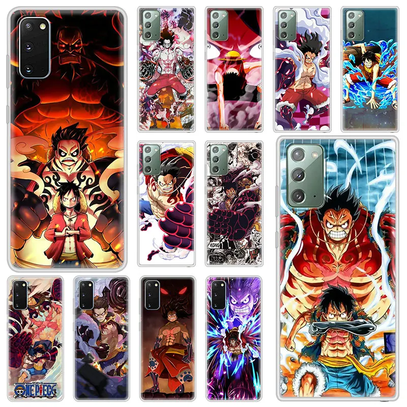 

TPU Phone Case For Samsung S20 FE S21 Ultra S10 Plus S9 S8 Coque Bumper Note 10 Lite 20 9 Soft Funda Cover One Piece Luffy Anime