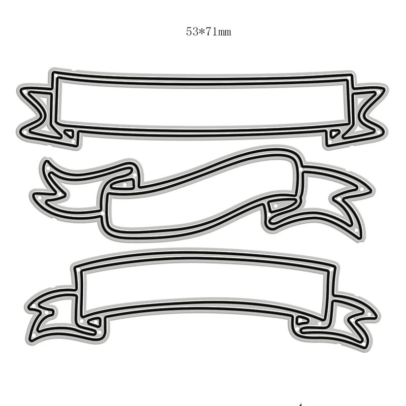 

New Various Banners Tag Label Ribbon 2020 Metal Cutting Dies for DIY Scrapbooking and Card Making Decor Embossing Mold No Stamps