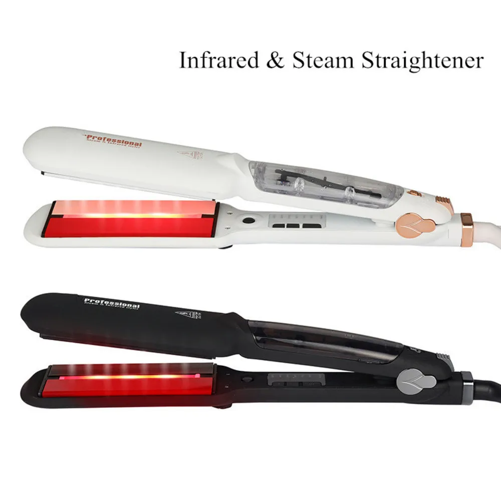 

Hair Straightener Thick Hair Flat Salon Steampod Iron 2 Inch Professional Infrared Steam Iron Professional Infrared Steam