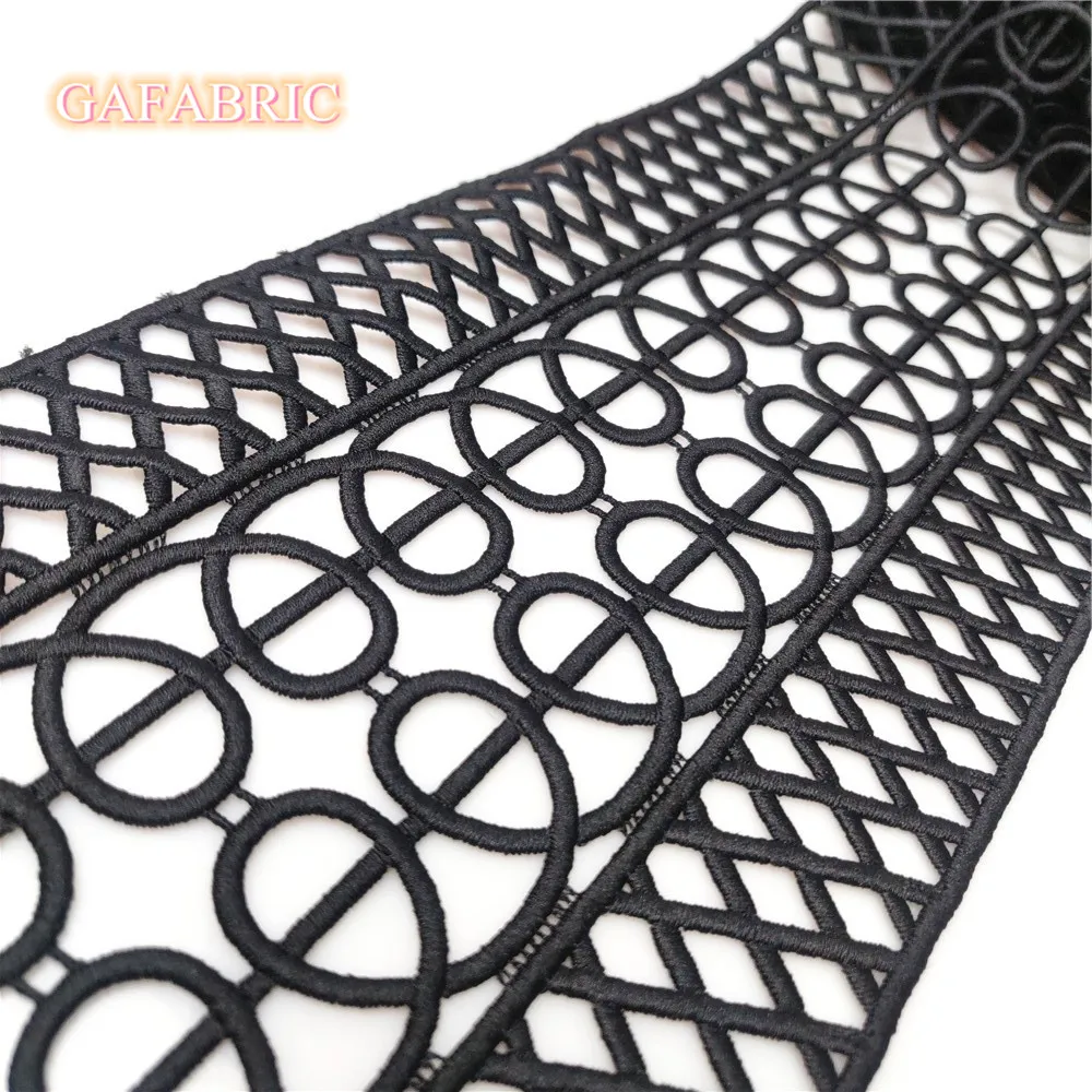 Ширина 15-16 см черная/Блестящая Кружевная аппликация украшение для вечеринки