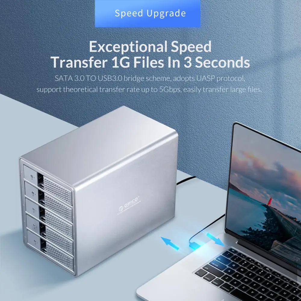 Док станция ORICO 95 Series 5 Bay 3 дюйма USB3.0 SATA жесткий диск мощностью 150 Вт чехол для SSD HDD