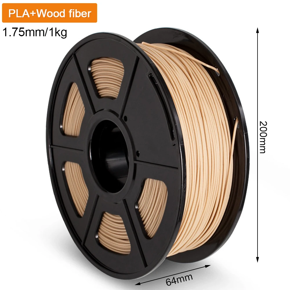 

3D Printer Filament Low Shrinkage Strong Toughness 1.75mm PLA Wood Printing Filament Bundle for All Models Of FDM 3D Printers