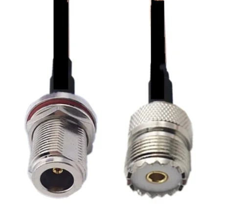 

RG58 Cable UHF PL259 Female To N Female Jack Bulkhead Nut Adapter Pigtail RG58 Jumper Cable