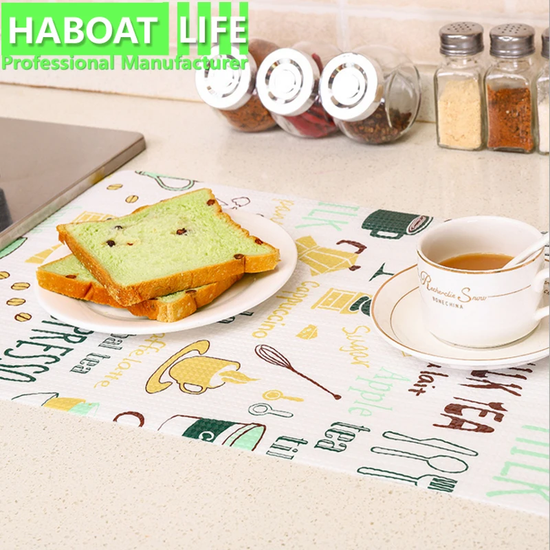 Коврик для шкафа с принтом утолщенный водонепроницаемый кухонный коврик
