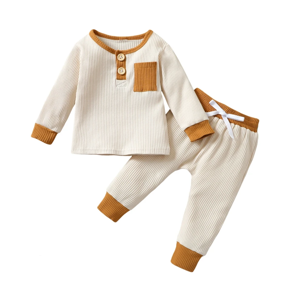 

2Pcs Autumn Fall Children Boys Girls Clothing Set Pit Sleeve T-shirt +Trousers Suit Children Clothing Outfit For Kids Fashion