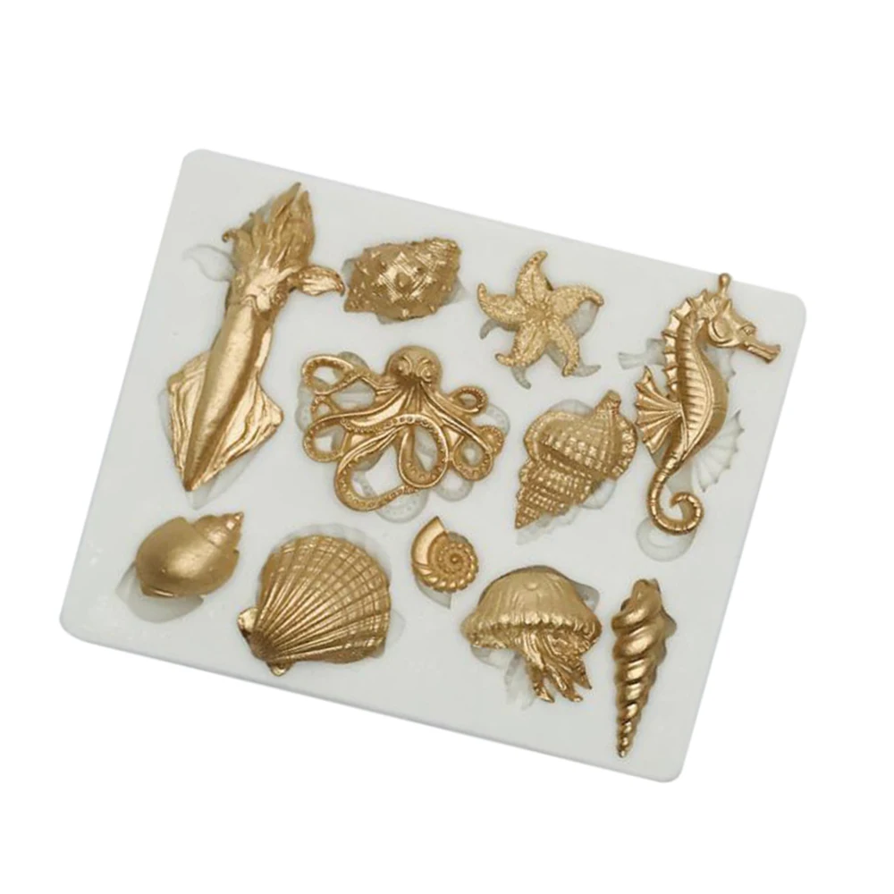 2020 силиконовая форма для торта на Хэллоуин змея паук ракушка дельфин осьминог