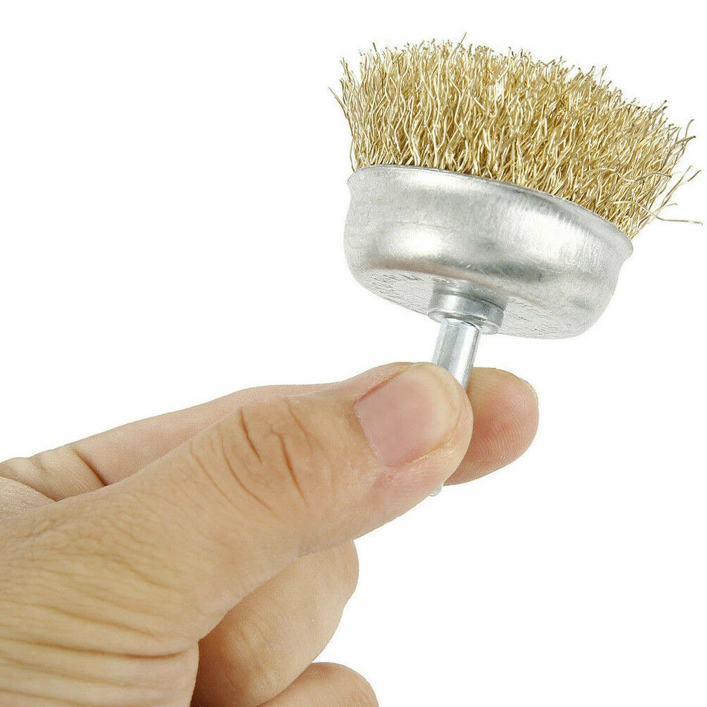 

5 + 3 Wire Cup/Wheel Brush Set For Drill Steel Brass Metal Cleaning Rust Sanding Wire Brushes 26/38/52/63/76 Mm