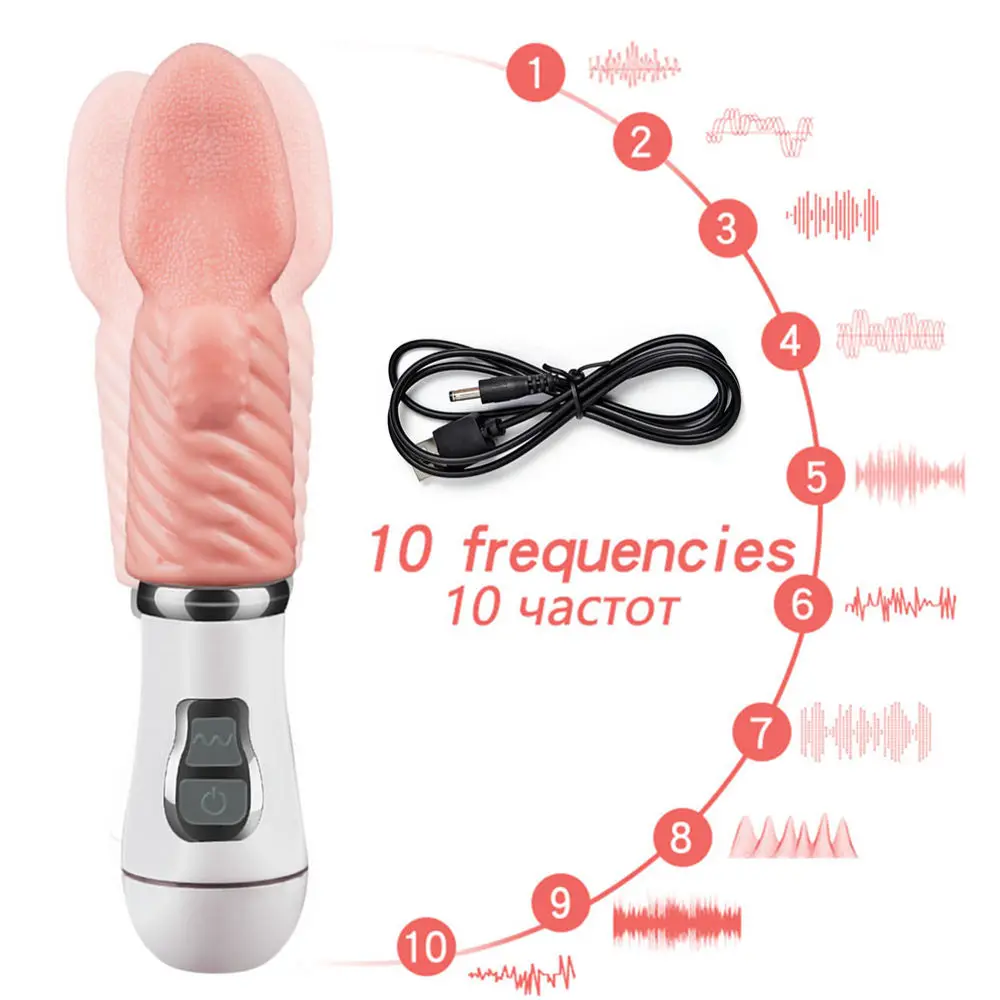 Vibrating Tongue VibratorSex Toys for Woman Clit VibratorVagina Tight Oral Licking G spot Stimulate Vibrators Sex Shop adults