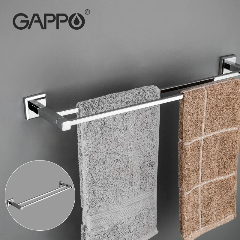 

Бары настенные для полотенец GAPPO G3809, двойной держатель для полотенец, латунная вешалка для туалета, аксессуары для ванной комнаты