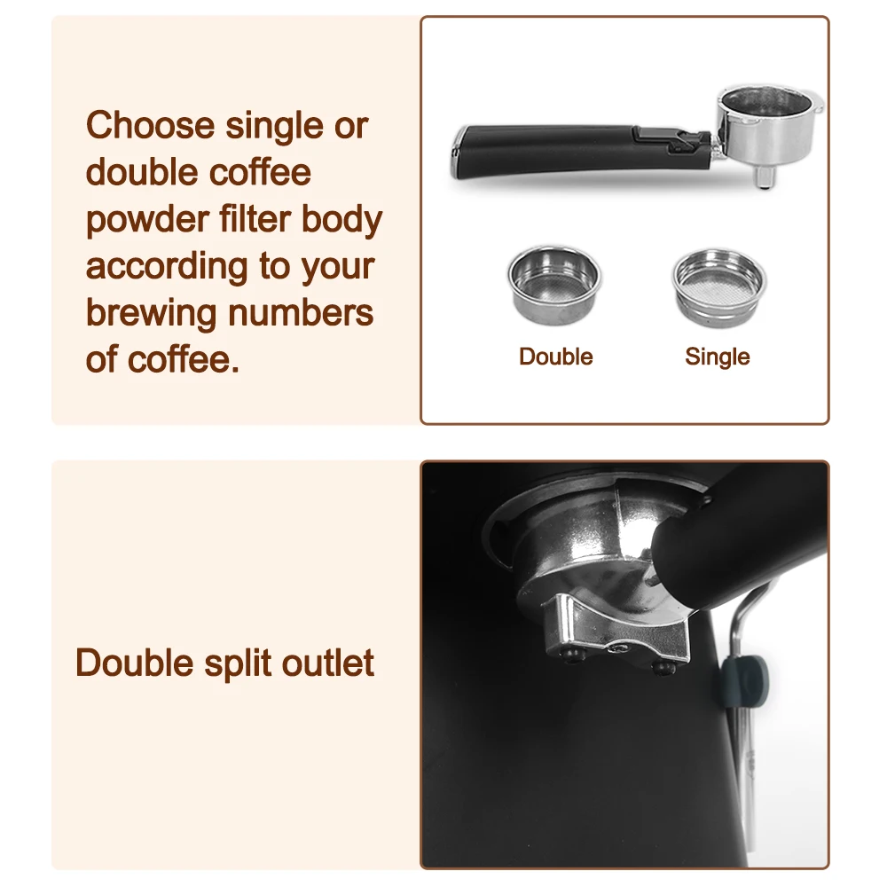 Кофеварка ITOP 20 бар машина для итальянского эспрессо со вспенивателем молока