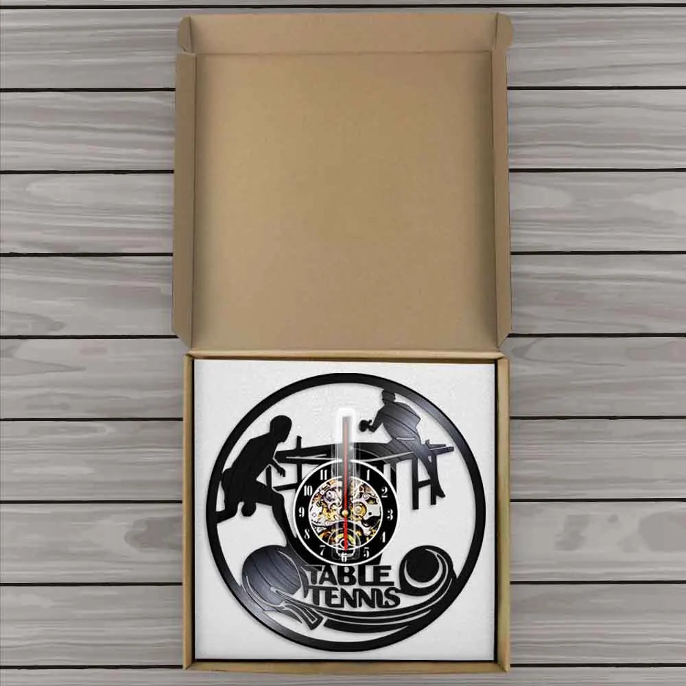 Играть в игры настольный теннис виниловых пластинок часы пинг понг светодиодный