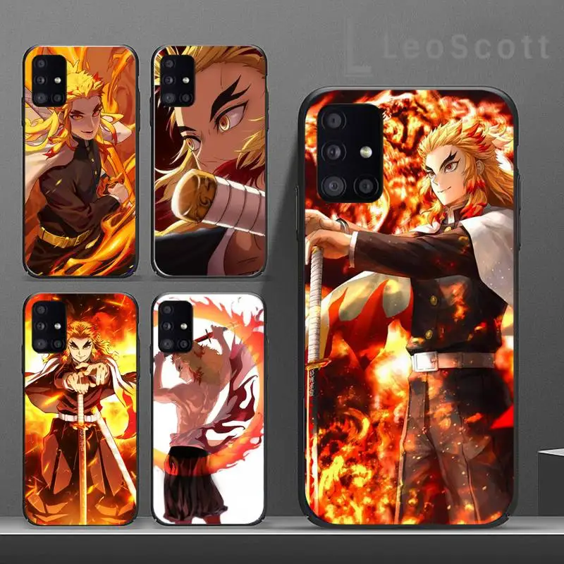 

Kyojuro Rengoku Kimetsu no Yaiba Phone Case For Samsung A32 A51 A52 A71 A50 A12 A21S S10 S20 S21 Plus Fe Ultra