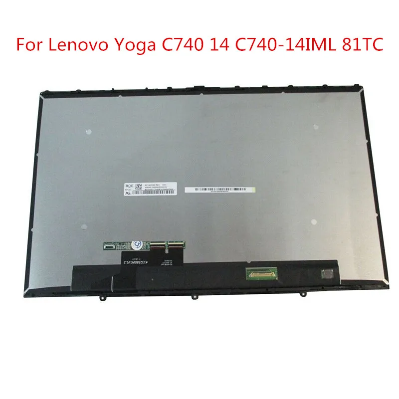 Для Lenovo Yoga C740-14IML 5D10S39587 81TC ЖК-экран сенсорный дигитайзер стекло в сборе 1920x1080 -