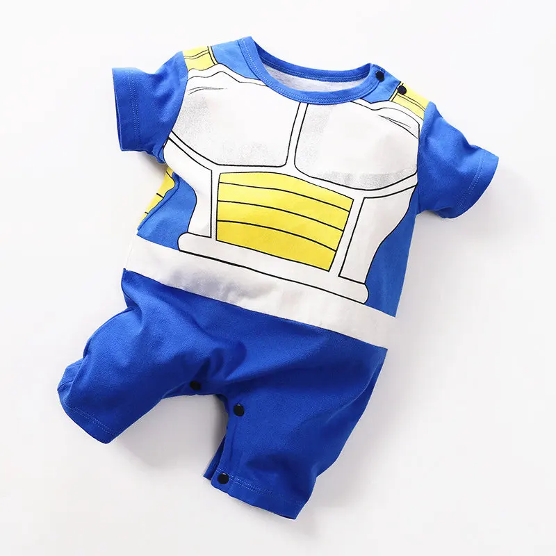 Short MPANDA Dragon Ball Vegeta, комбинезоны, комбинезон для младенцев мальчиков девочек, детская одежда, боди для новорожденных, хлопок, аниме, длинный рукав, Saiya - Цвет: Short