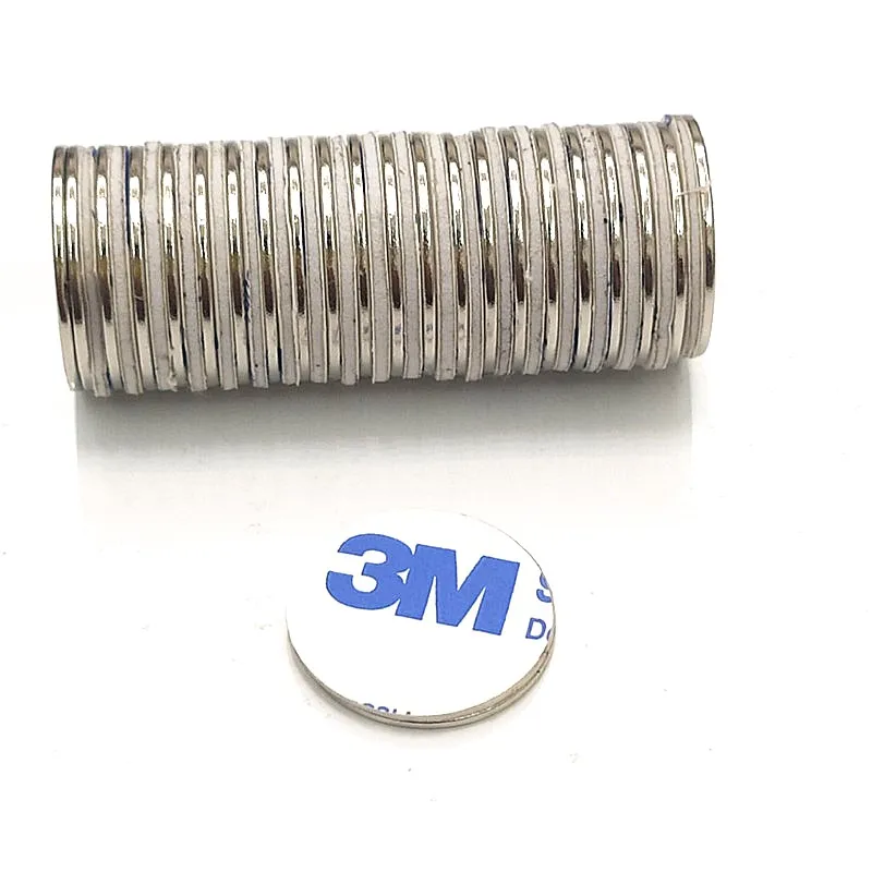 10PCS/LOT disc magnet 20x1 20x1.5 Belt with 3M self - adhesive N52 NdFeB Dia 20 x 2 Magnetic standard | Обустройство дома