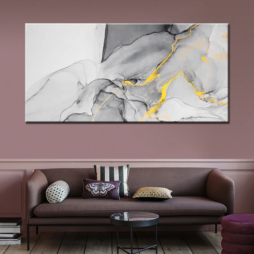 

Abstract New Design Handmade Gold Foil Canvas Oil Painting Wall Art Pictures Paintings Showpiece For Modern Home Wall Decoration