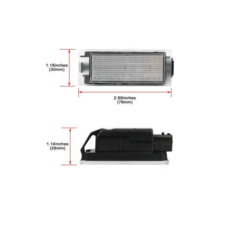 

2pcs License Plate Light LED For Smart Fortwo Forfour Lights Brand New