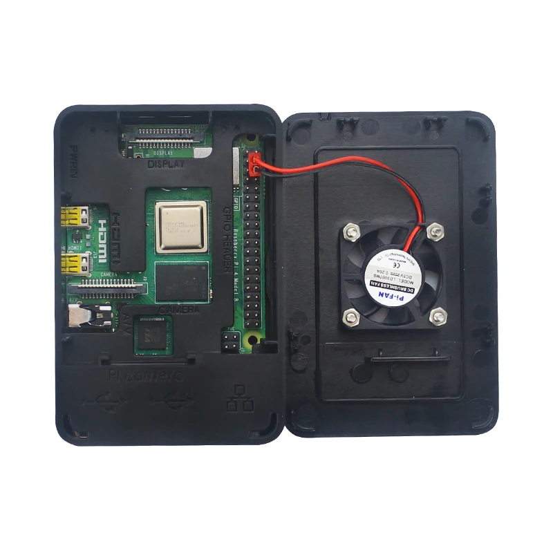Raspberry Pi 4 ABS корпус пластиковая коробка черный защитный кожух оболочка поддержка
