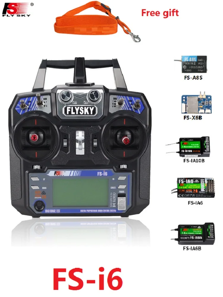 FS Flysky I6 FS-i6 2,4G 6ch передатчик RC контроллер с iA6B X6B A8S IA6 iA10B приемник для самолета Heli UAV лодка