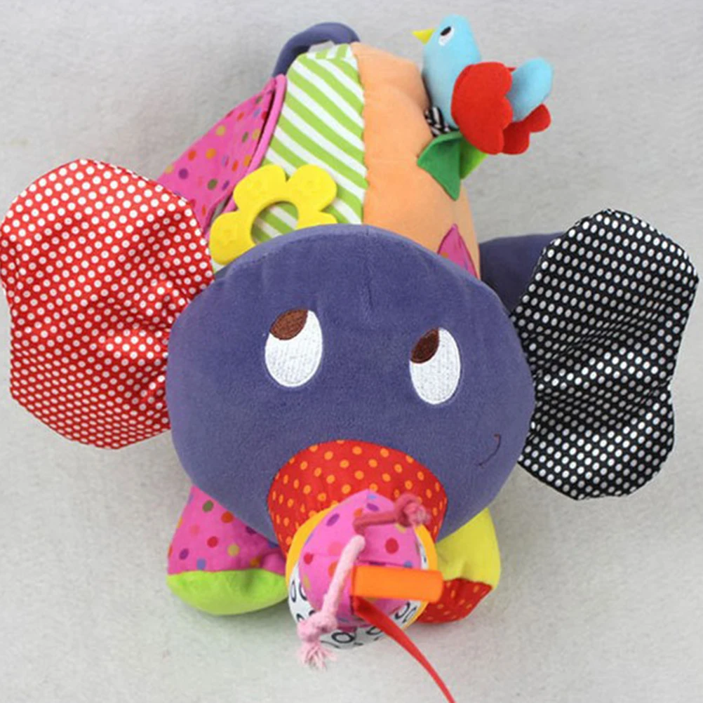 0-12 Months Baby Cartoon Elephant Soothing Rattle Educational Toy Child Hanging Bed Plush Educationaltoy | Игрушки и хобби
