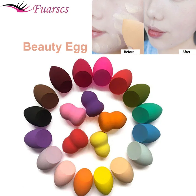 

1pcs New Beauty Egg Set Gourd Water Drop Shape Puff Makeup Puff Set Colorful Sponge Egg Wet and Dry Use Make Up Tools With Base
