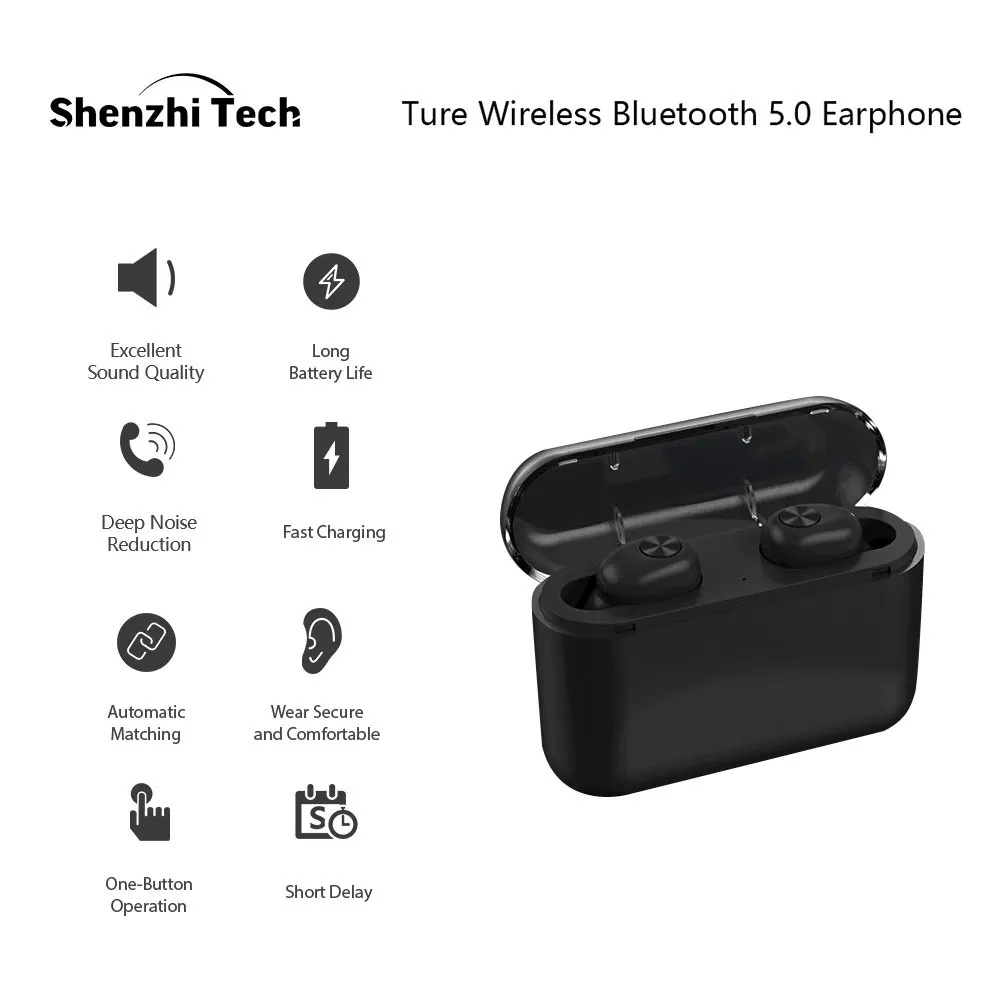 Настоящие беспроводные наушники Bluetooth 5 0 спортивные без рук игровая bluetooth