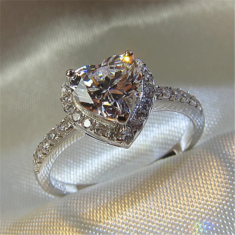 0.8CT 1.2CT создания Свадебные обручальные кольца для женщин 925 стерлингового серебра