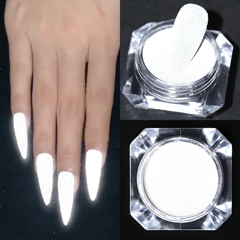 8g Reflection Glitter Powder Dust Glow In The Dark For Bar Disco Party Sparkling Pigment Fluorescent Nails Art Decoration Tips images - 6
