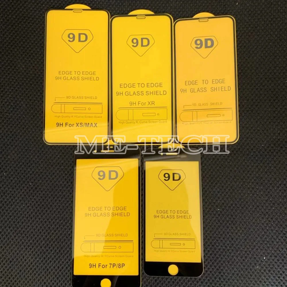 200 шт. 9D закаленное защитное стекло для iPhone 12 mini Pro Max XR X XS 8 Plus протектор экрана из