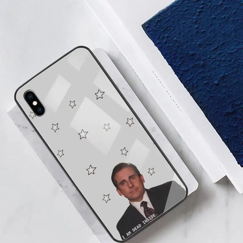 

The Office TV Series Glass Phone Case Fundas Coque For IPhone 11 Pro Max Cases XR XS 12 7 8 Plus Cover Accessories Carcasa