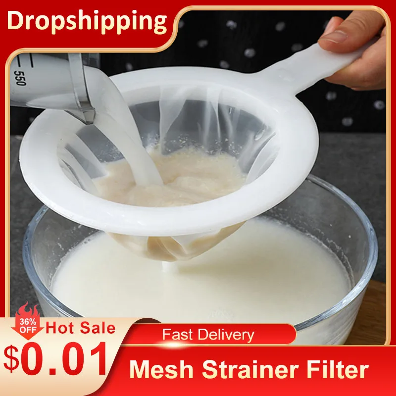 

100/200/400 de malla de cocina Ultra-fina malla colador cocina de filtro de malla de Nylon cuchara para adecuado para leche de s