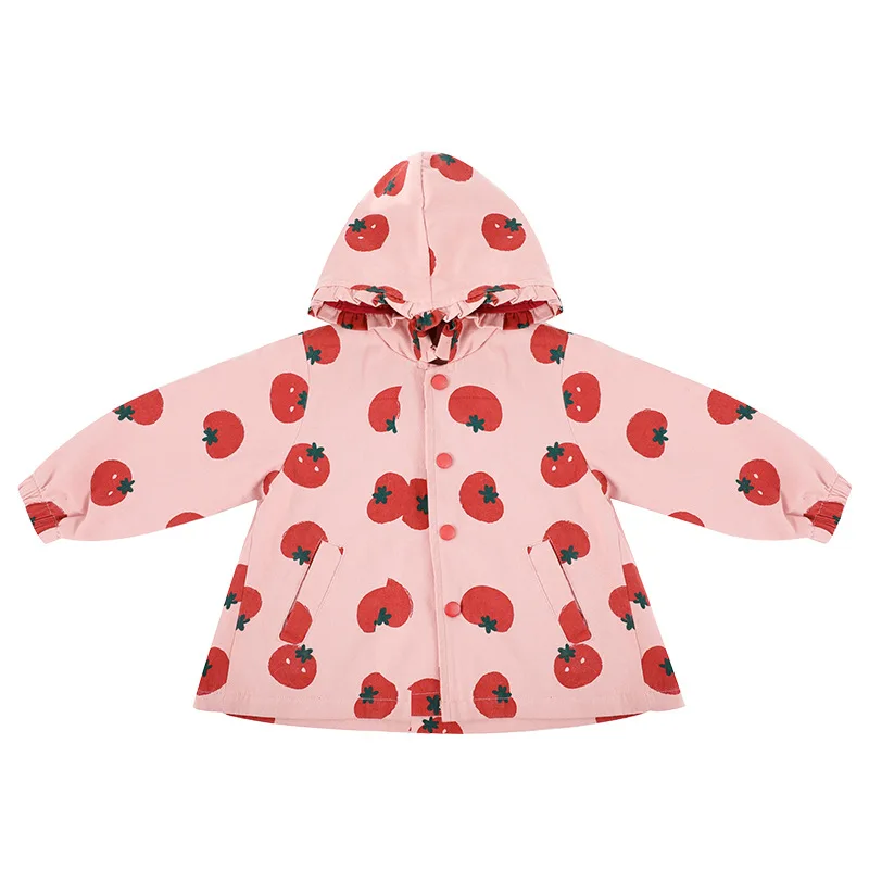 

Autumn 2020 New Style Tomato Coat Hooded Jacket Coat Children's Clothing