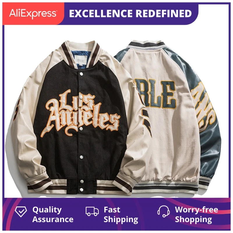 

Новинка весна-осень 2021, бейсбольная куртка с вышивкой, Женское пальто, Мужская парная куртка-бомбер унисекс в стиле бойфренда, уличная хип-х...