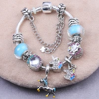 colorful jewelry world diy fine unicorn charm ladies braceletsmen women beaded bracelet giftsbrand bracelet direct belivery