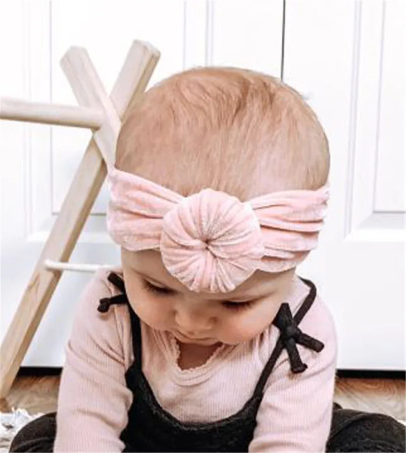 Toddler Baby Velvet Solid Knot Ball Headdress Accessories Headwrap Headband Heandwear | Мать и ребенок