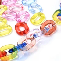 3060pcs 7colors acrylic twist oval open ring beads components for jewelry making bracelet necklace connector link chain