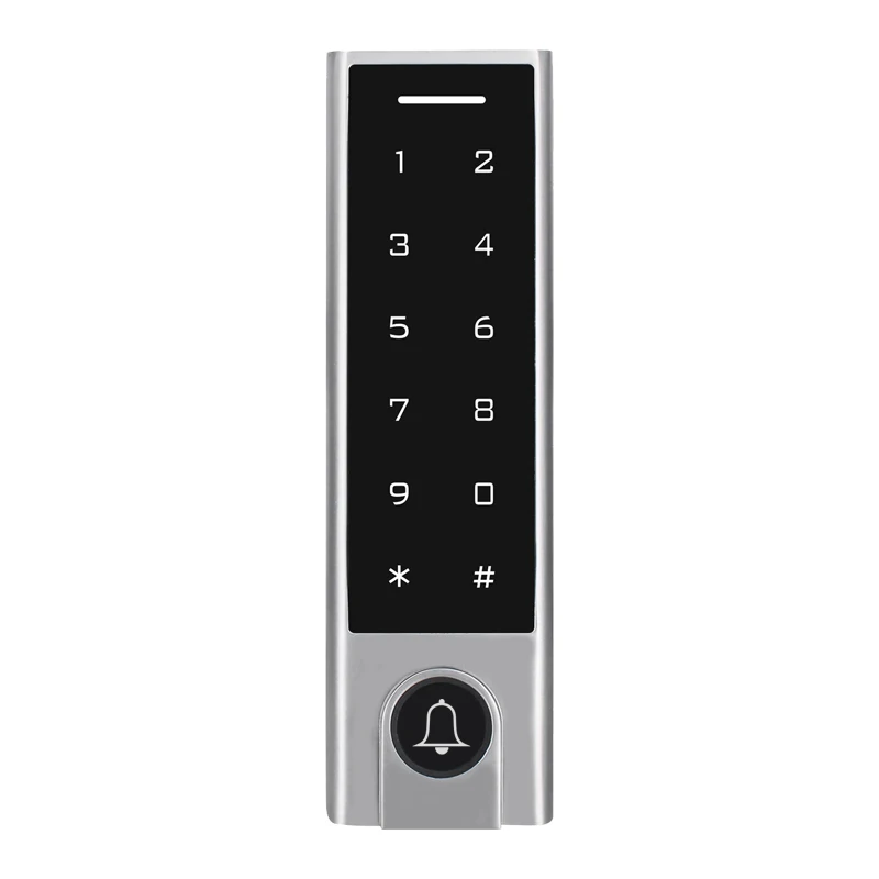 

ACM Waterproof Metal 125KHz Touch-screen Keypad rfid EM Card reader Standalone Access Control with Doorbell