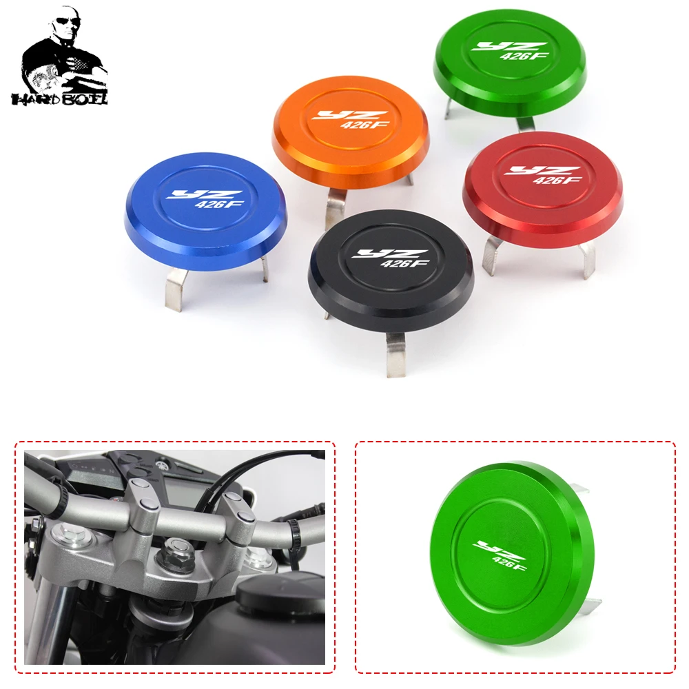 

Handlebar Grips Handle Bar Grip Decorative Cover Cap For Yamaha YZ426F YZ 426F CNC Aluminum Motorcycle Logo YZ426 F All Year