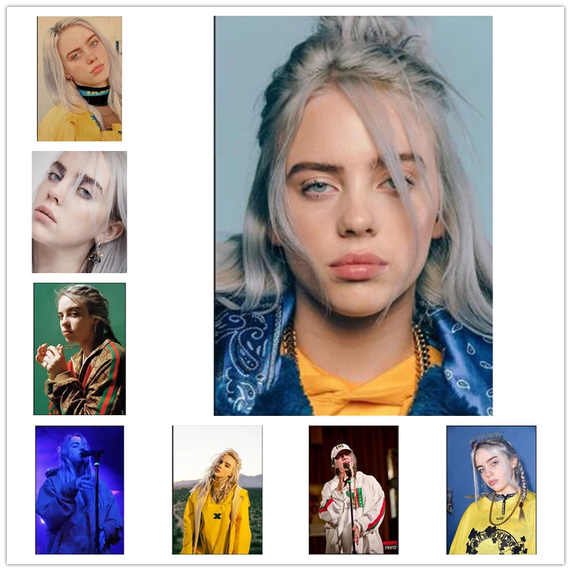 Полный квадратный/круглый дрель 5D DIY Алмазная картина "Billie Eilish" милая девушка 3D вышивка крестиком 5D домашний Декор подарок WG1604