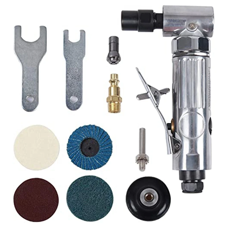 

1/4 Inch Angle Air Die Grinder,20000 RPM, 90 Degree Angled Air Die Grinder,Polished Color Pneumatic Angle Die Grinder